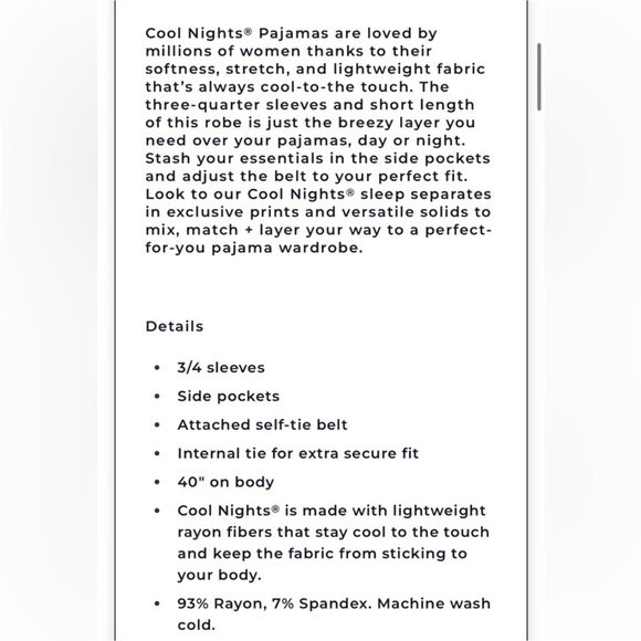 Soma Robe COOL NIGHTS Short Robe Flowers Red size Medium - Picture 4 of 11